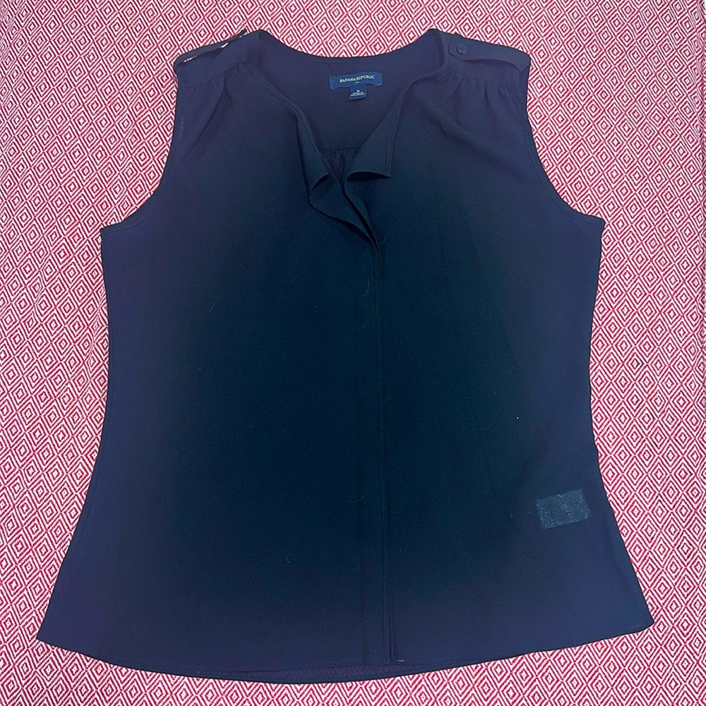 Sheer, black Banana republic sleeveless top